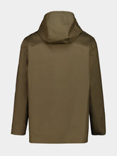 Fendi Military Green Logo-Lined Mac Coat