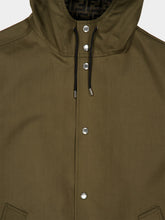 Fendi Military Green Logo-Lined Mac Coat