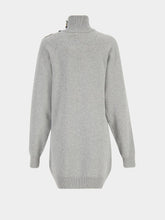 Balmain Grey Eco-Cashmere Jumper Dress