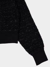 Balmain Black Tweed Bomber Jacket