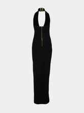 Balmain Black Halterneck Knit Maxi Dress