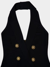 Balmain Black Halterneck Knit Maxi Dress