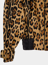Balmain Leopard Ponyskin-Style Leather Bomber Jacket