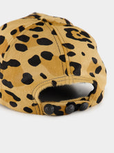 Balmain Leopard Print Ponyskin Leather Cap