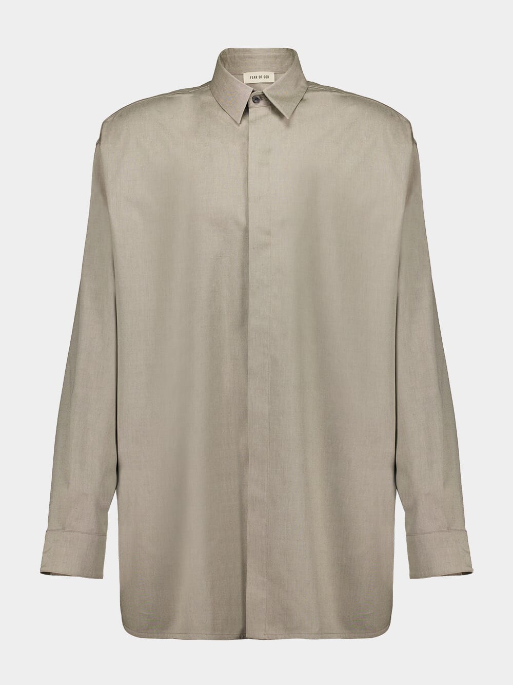 Khaki Green Oxford Vented Button-Up Shirt