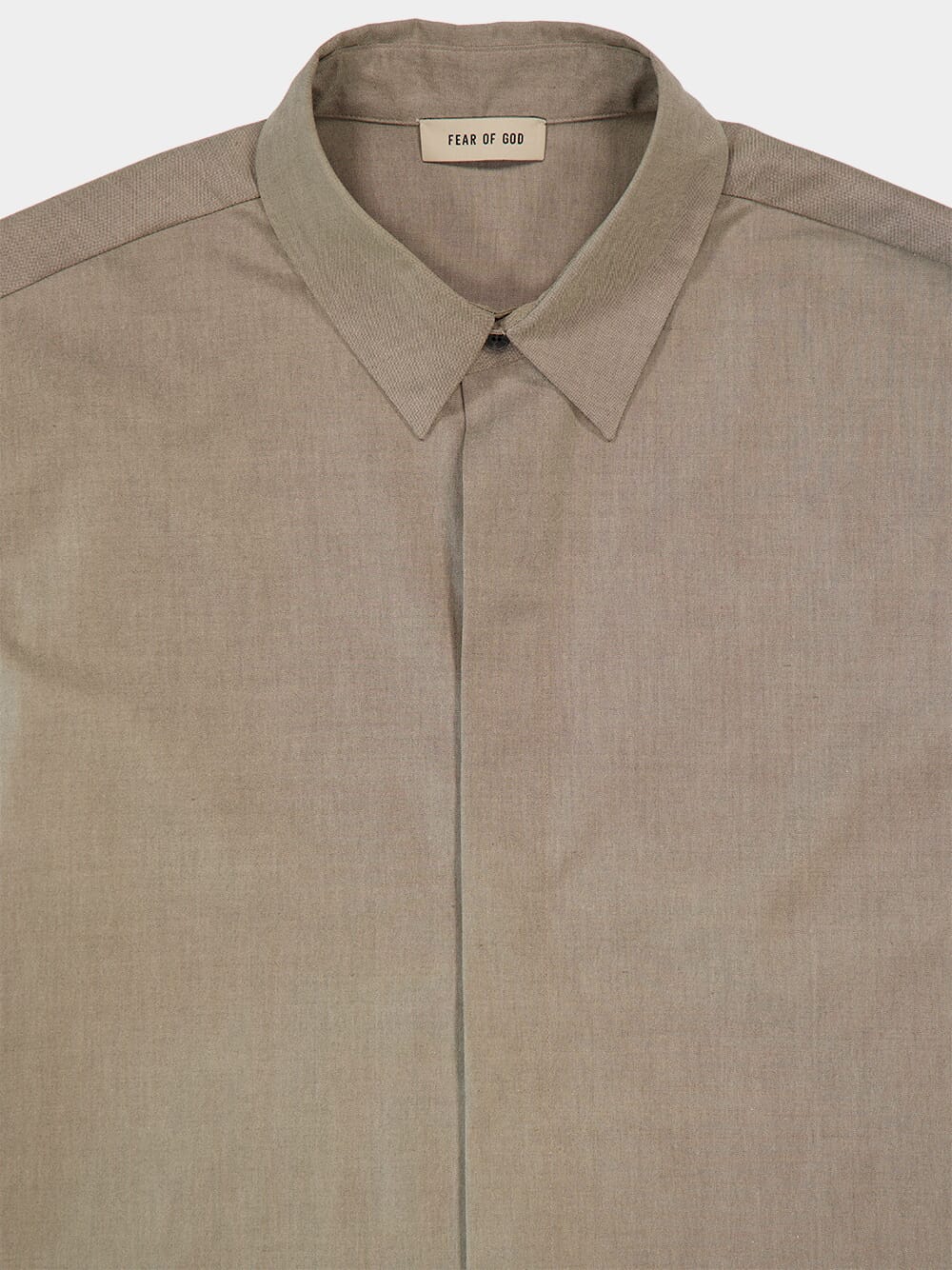 Khaki Green Oxford Vented Button-Up Shirt