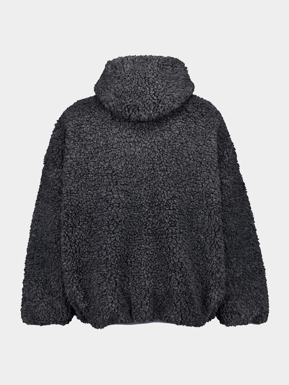 Vintage Black Polar Fleece Faux Fur Sweatshirt