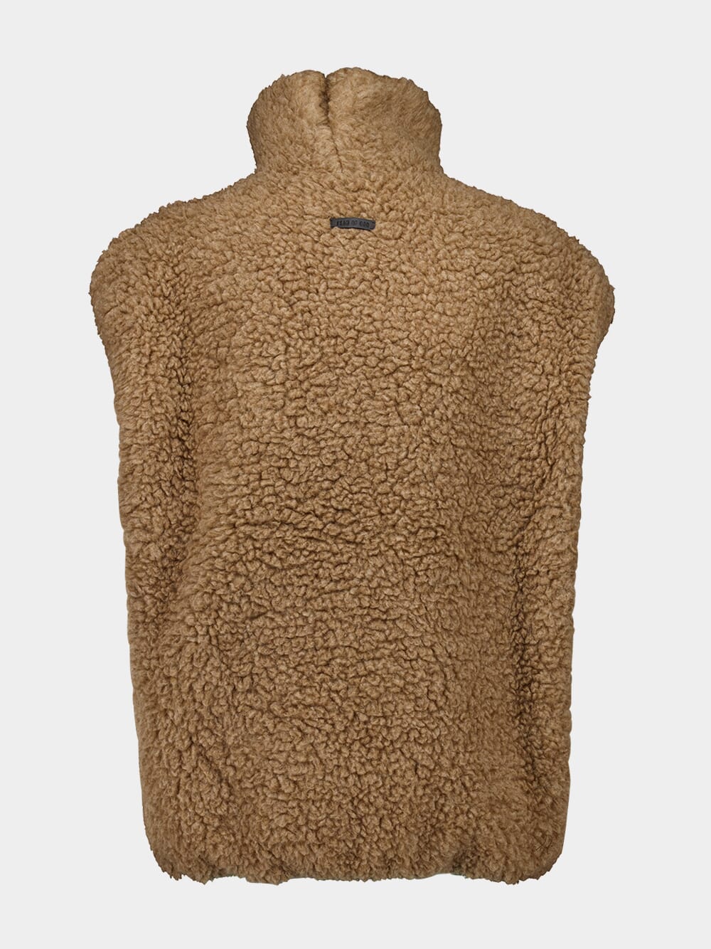 Dune Brown Polar Fleece High Neck Muscle Vest