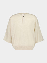 Fear Of God Heather Beige Fine Merino Knit Henley T-Shirt
