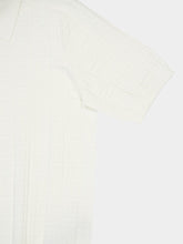 Balmain Natural Monogram Knit Polo Shirt