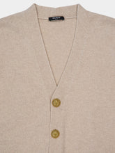 Balmain Light Beige Cashmere Buttoned Cardigan