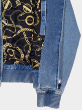 Balmain Blue Cropped Lined Denim Jacket