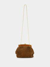 13 BC Woven Brown Suede Clutch Bag