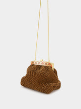 13 BC Woven Brown Suede Clutch Bag
