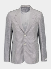 Fendi Grey Pinstripe Single-Breasted Blazer