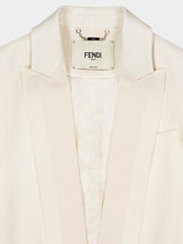 Fendi White Wool and Silk Tuxedo Blazer