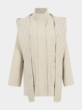 Fendi Calce Hooded Wool Parka with FF Detail