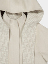 Fendi Calce Hooded Wool Parka with FF Detail