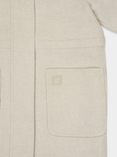 Fendi Calce Hooded Wool Parka with FF Detail