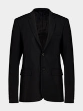 Fendi Black Kid Mohair Single-Breasted Blazer