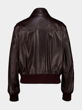 Ami Paris Dark Cherry Lamb Leather Zipped Jacket