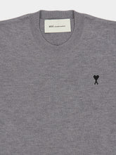 Ami Paris Grey Merino Wool Ami de Coeur Jumper