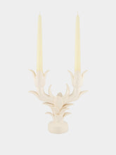 Jean Roger Glossy White Flambeaux Small Candle Holder
