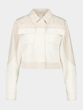 Fendi White FF Cropped Denim Jacket
