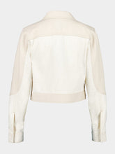 Fendi White FF Cropped Denim Jacket