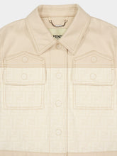 Fendi White FF Cropped Denim Jacket