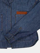 Fendi Navy Blue Chambray Short Jacket