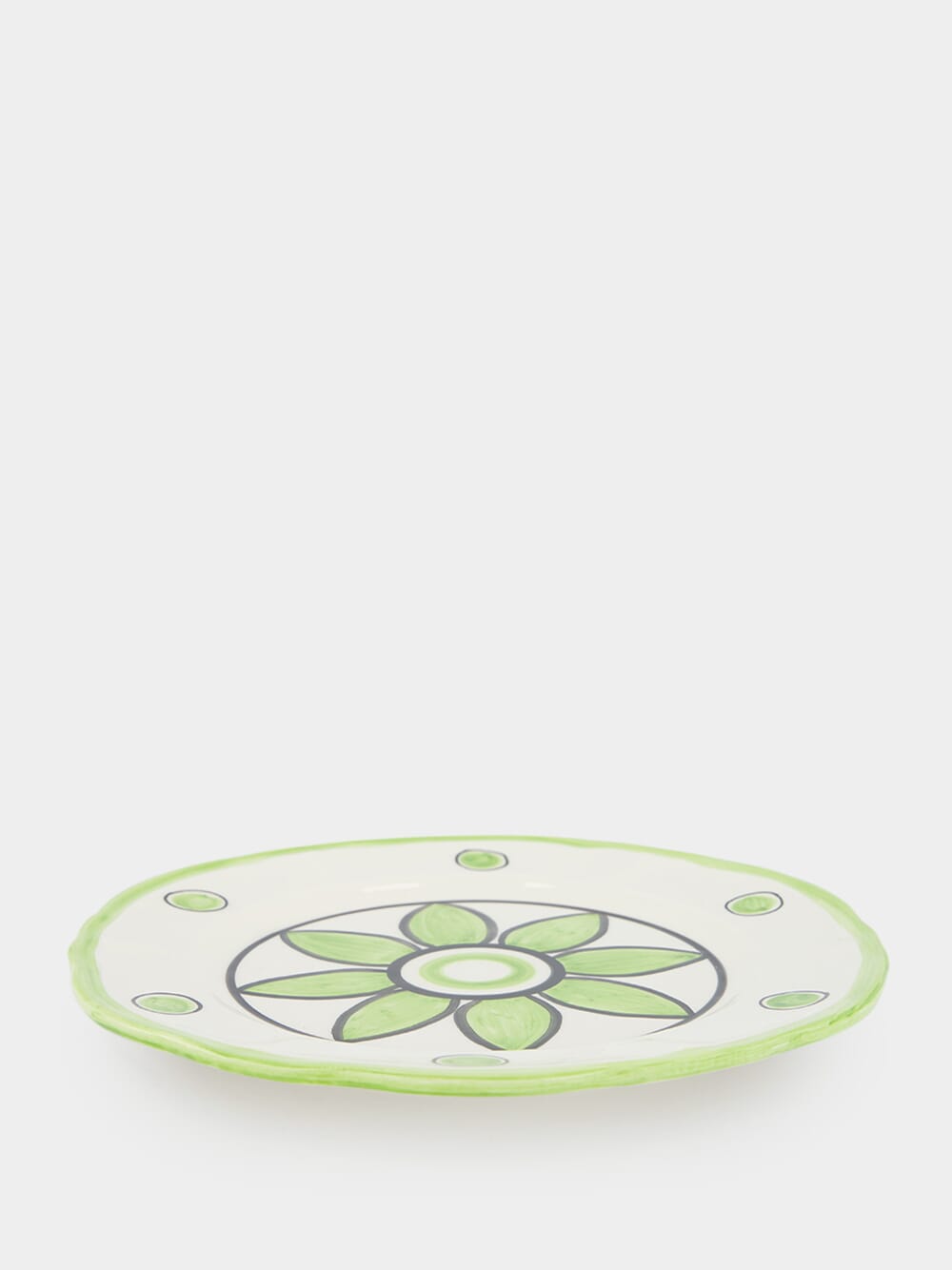 Floral-Print Ceramic Dinner Plate