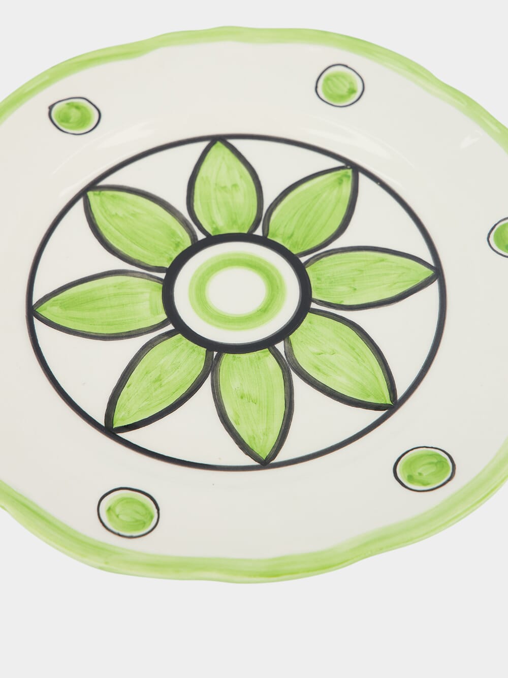 Floral-Print Ceramic Dinner Plate