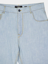Fendi Light Blue Chambray Straight Jeans