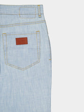 Fendi Light Blue Chambray Straight Jeans