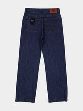 Fendi Blue Straight-Leg Logo Jeans