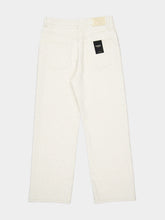 Fendi White Denim Jeans with Beige Topstitching