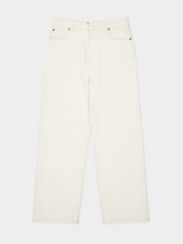 Fendi White Denim Jeans with Beige Topstitching