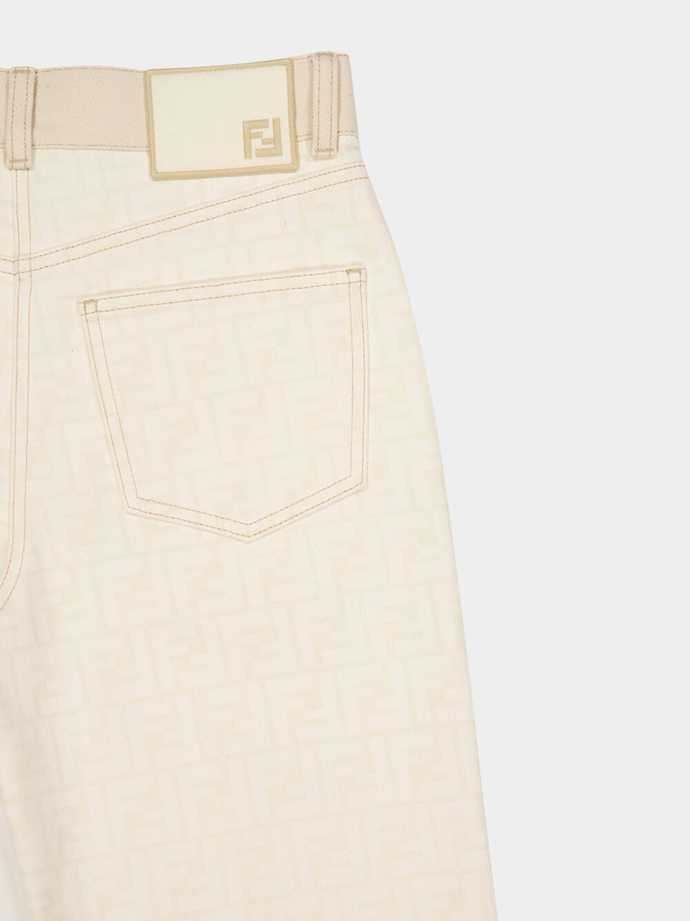 White Regular-Fit FF Denim Jeans