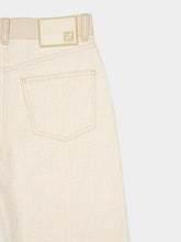 Fendi White Regular-Fit FF Denim Jeans