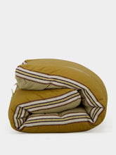 Madam Stoltz Mustard and Sand Cotton Velvet Mattress