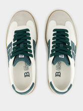 Balmain White Swan Leather and Suede Trainers