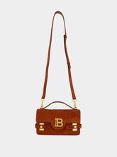 Balmain Red B-Buzz 24 Suede Shoulder Bag