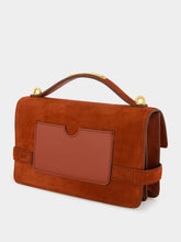 Balmain Red B-Buzz 24 Suede Shoulder Bag