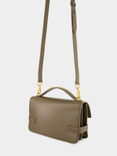 Balmain Khaki B-Buzz 24 Leather Bag