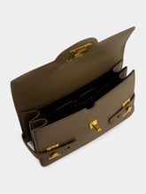 Balmain Khaki B-Buzz 24 Leather Bag