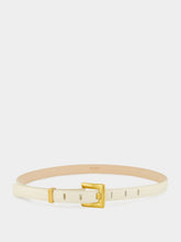 Balmain Beige Anthem Narrow Leather Belt