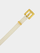 Balmain Beige Anthem Narrow Leather Belt