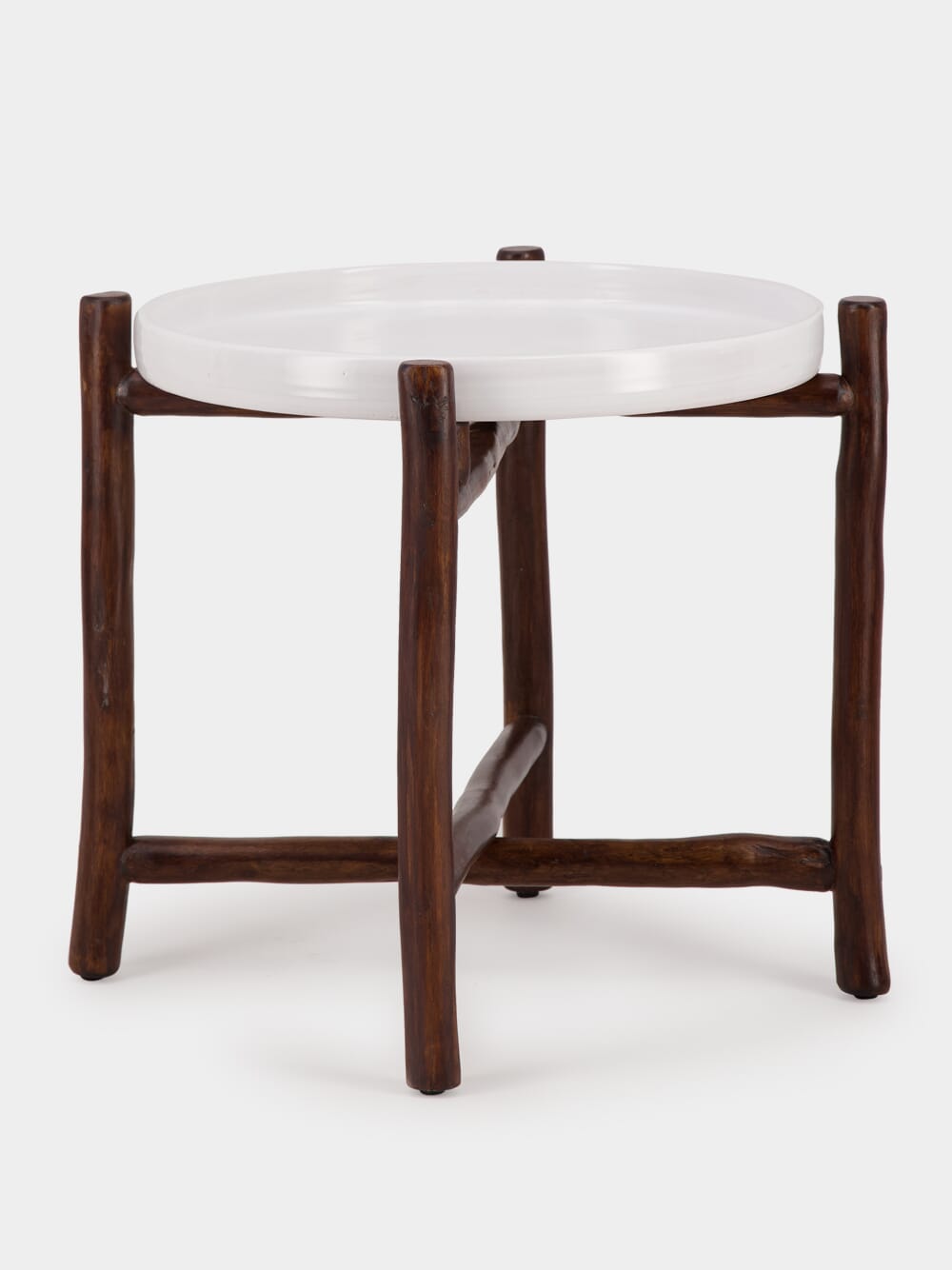 Medium Brown Wood Side Table