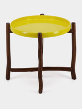 Tinja Brown Wood Side Table